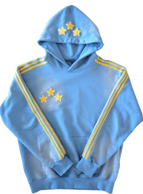 3 stars blue hoodie