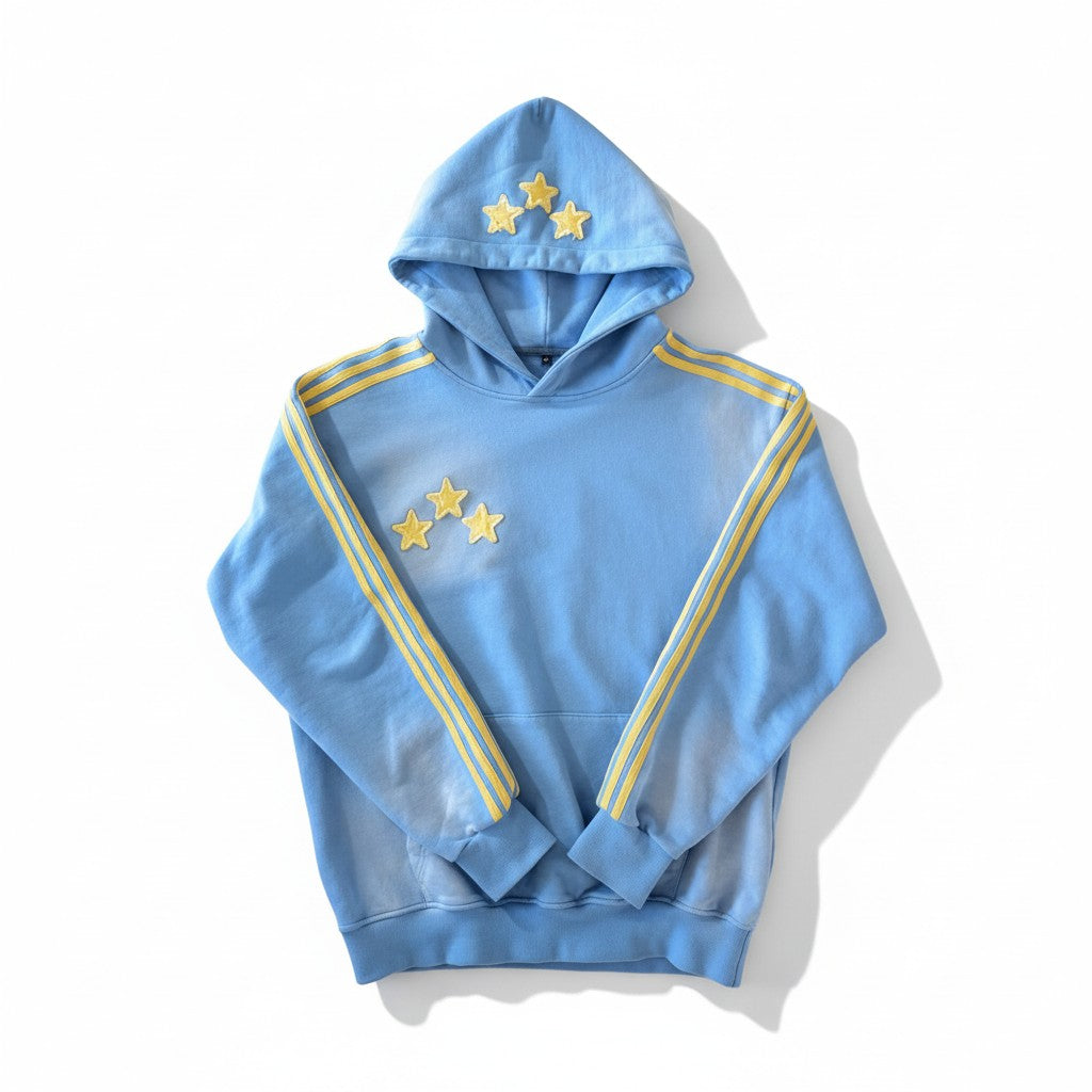 3 stars blue hoodie