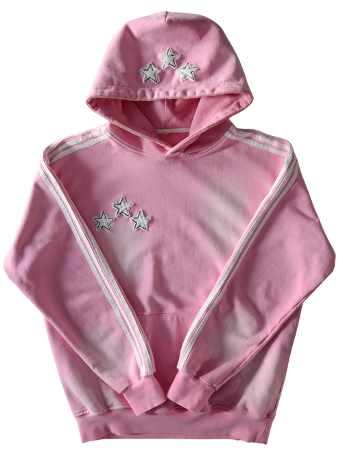 3 stars pink hoodie