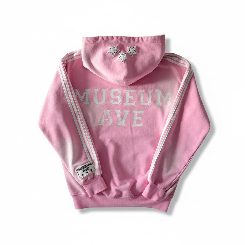 3 stars pink hoodie