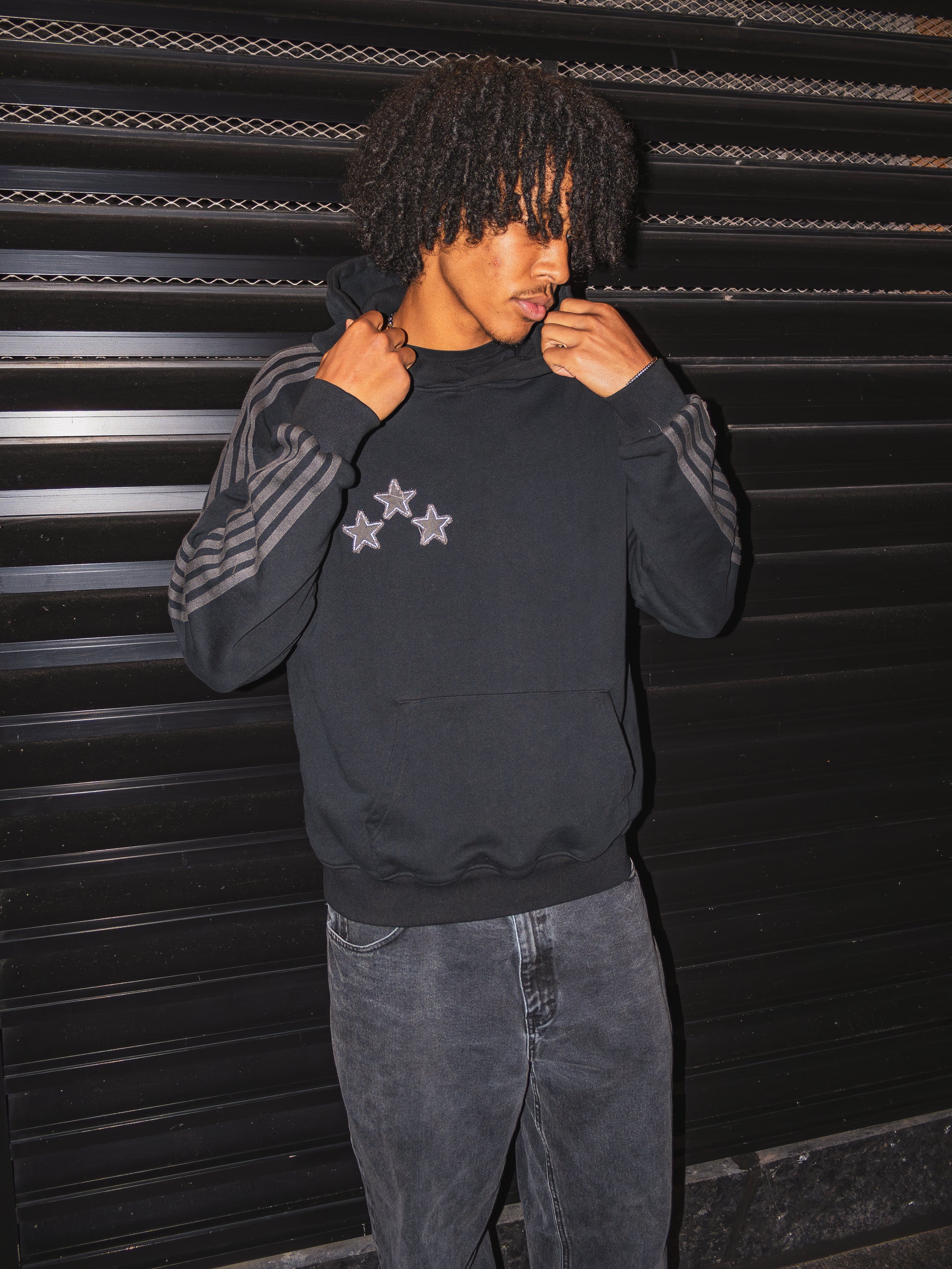 3 stars black hoodie